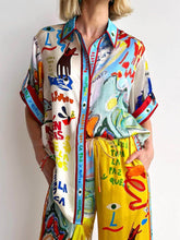 Pantalones con bolsillo y cintura elástica con estampado único